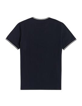 Camiseta Fred Perry Twin Tipped Hombre Navy