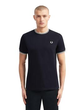 Camiseta Fred Perry Twin Tipped Hombre Navy