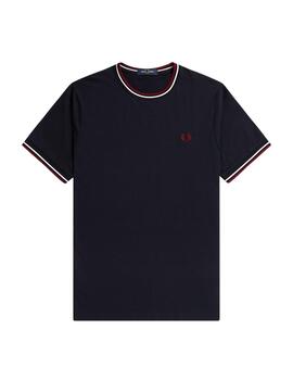 Camiseta Fred Perry Twin Tipped Marino