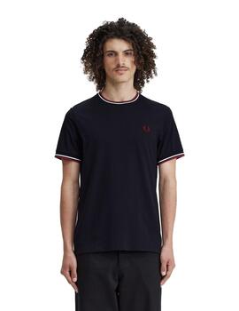 Camiseta Fred Perry Twin Tipped Marino