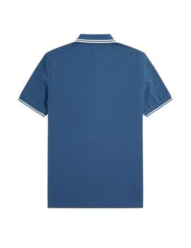Polo Fred Perry Twin Tipped Hombre Azul Medianoche