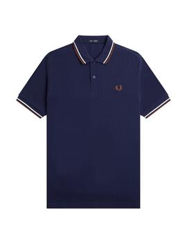 Polo Fred Perry Twin Tipped Hombre Azu Ultramar