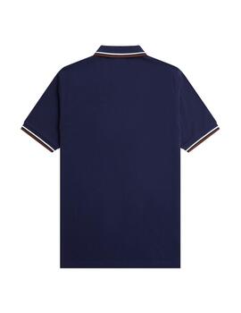 Polo Fred Perry Twin Tipped Hombre Azu Ultramar
