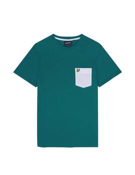 Camiseta Lyle & Scott Contrast Pocket Hombre Verde