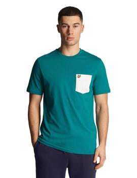 Camiseta Lyle & Scott Contrast Pocket Hombre Verde