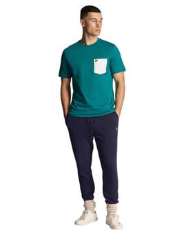 Camiseta Lyle & Scott Contrast Pocket Hombre Verde