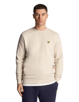 Sudadera Lyle&Scott Crew Neck Hombre Beige