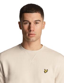 Sudadera Lyle&Scott Crew Neck Hombre Beige