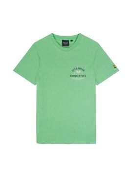 Camiseta Lyle & Scott Racquet Club Graphic Hombre Verde