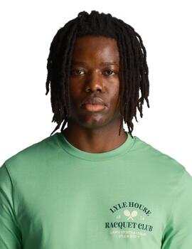Camiseta Lyle & Scott Racquet Club Graphic Hombre Verde