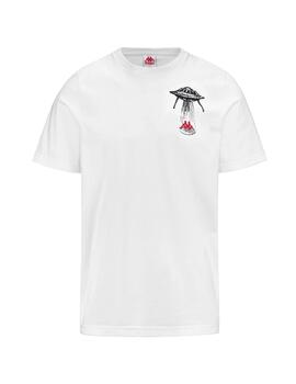 Camiseta Kappa Authentic Graphik Lamar Hombre Blanco