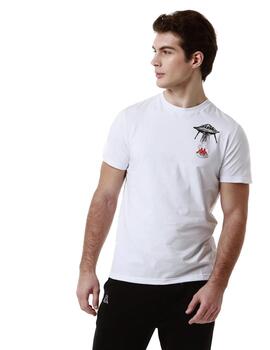 Camiseta Kappa Authentic Graphik Lamar Hombre Blanco