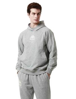 Sudadera Kappa Authentic Giano Hombre Gris