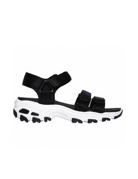 Sandalias Skechers D´Lites Fresh Catch Mujer Negro