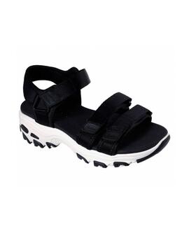 Sandalias Skechers D´Lites Fresh Catch Mujer Negro