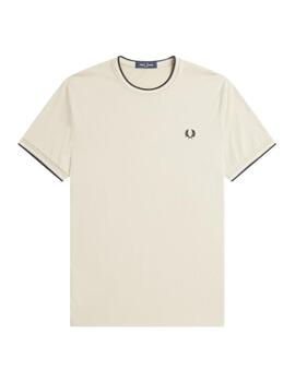 Camsieta Fred Perry Twin Tipped Hombre Beige