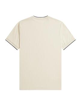 Camsieta Fred Perry Twin Tipped Hombre Beige
