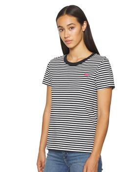 Camiseta Levis Raita Stripe Caviar Mujer