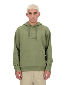 Sudadera New Balance Iconic Collegiate Graphic Hombre Verde