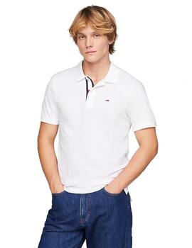 Polo Tommy Flag Cuffs Hombre Blanco
