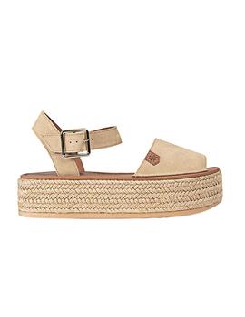 Sandalia Popa Denali Serraje Beige Mujer