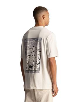 Camiseta Ski Hill Graphic Print Hombre Blanco