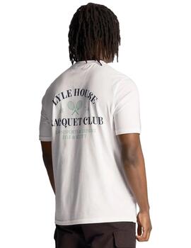 Camiseta Lyle & Scott Racquet Club Graphic Hombre Blanco