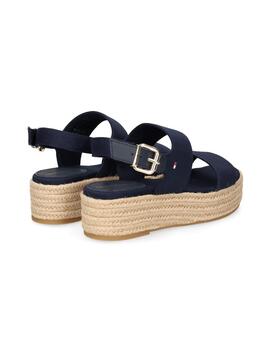 Sandalias Tommy Mid Wedge San Mujer Azul