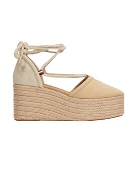 Sandalias Tommy Closed Toe Line Mujer Camel