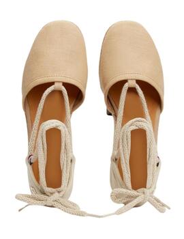 Sandalias Tommy Closed Toe Line Mujer Camel