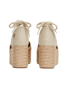 Sandalias Tommy Closed Toe Line Mujer Camel