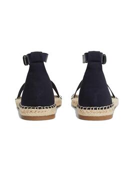 Sandalia Tommy Webbing Flat Mujer Marino