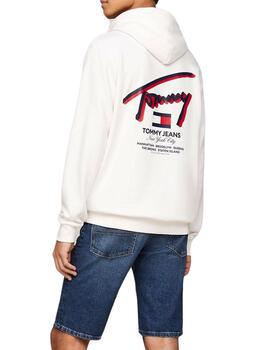 Sudadera Tommy Regular 3D Street Hombre Blanco