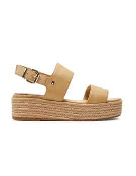 Sandalias Tommy Mid Wedge San Mujer Camel