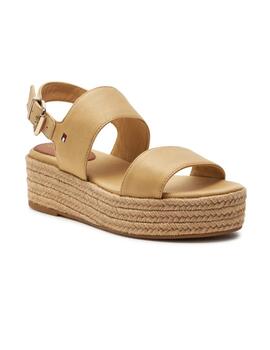 Sandalias Tommy Mid Wedge San Mujer Camel