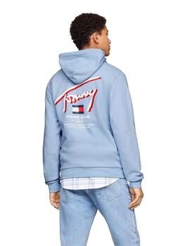 Sudadera Tommy Regular 3D Street Hombre Azul