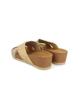 Sandalia Gioseppo Goulds Natural Mujer Beige