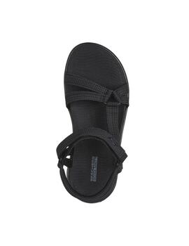 Sandalias Skechers Go Walk Flex Mujer Negro