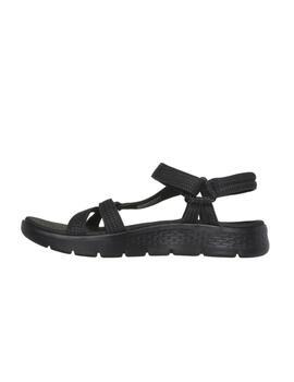 Sandalias Skechers Go Walk Flex Mujer Negro