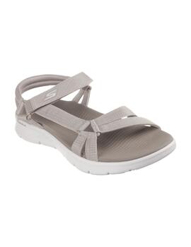 Sandalias Skechers Go Walk Flex Mujer Beige