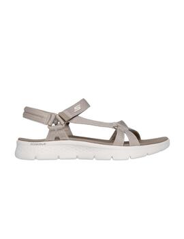 Sandalias Skechers Go Walk Flex Mujer Beige