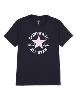 Camiseta Converse Chuck Patch Infill Mujer Negro