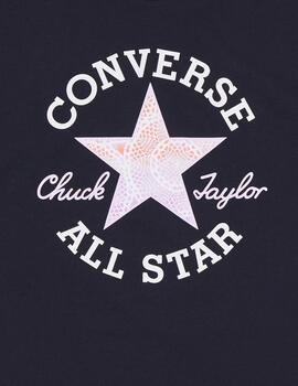 Camiseta Converse Chuck Patch Infill Mujer Negro