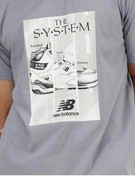 Camiseta New Balance Thesystem Hombre Gris