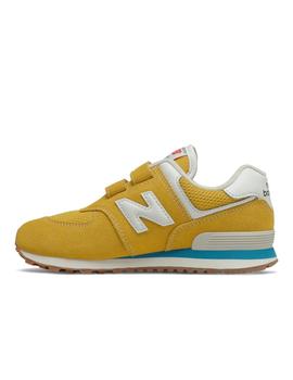 Zapatillas New Balance 574 Velcro Junior Amarillo