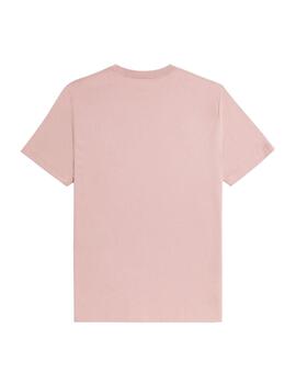 Camiseta Fred Perry Crew Neck Hombre Rosa