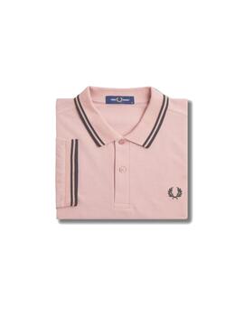 Polo Fred Perry Twin Tipped Hombre Rosa