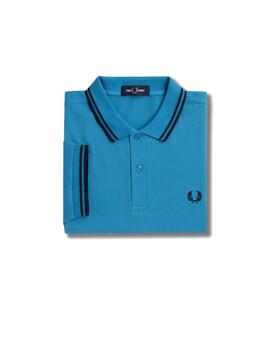 Polo Fred Perry Twin Tipped Hombre Azul