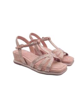 Sandalia Alma en Pena Suede Old Pink Mujer