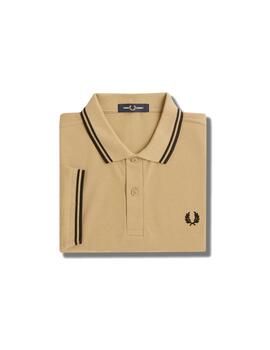 Polo Fred Perry Twin Tipped Hombre Camel